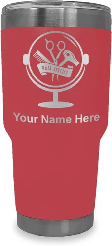 Vista 40 de LaserGram Taza de 20 onzas con aislamiento al vacío, para estilista de cabello, con grabado personalizado incluido (negro) Engraved Gift for Hair