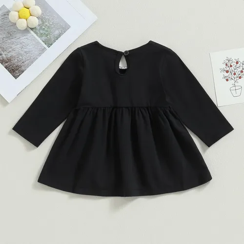 Vista 7 de Vestido de manga larga con cuello de muñeca para bebé niña, vestido de disfraz de Halloween, ropa de otoño e invierno
