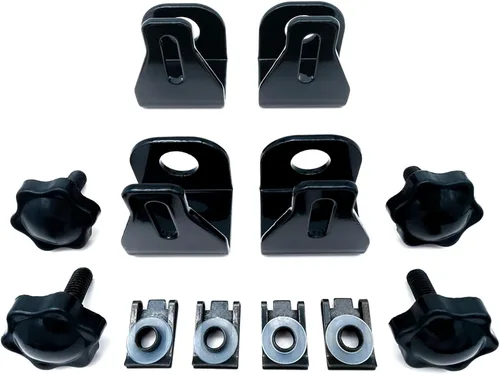 Vista 5 de Americruise - Cerraduras negras para alforjas de motocicleta, tornillos antirrobo para alforja para Harley Touring Street Glide Electra Glide Road