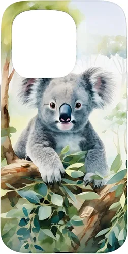 Vista 14 de Adorable Koala in a Tree Watercolor Case for iPhone 17