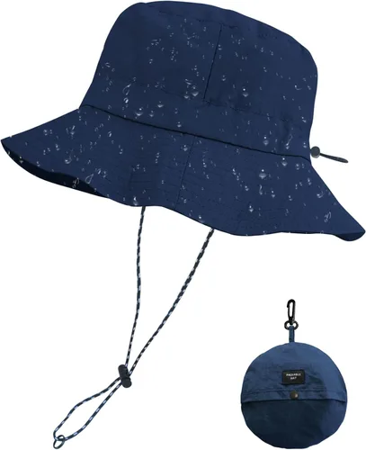 Vista 27 de PFFY Packable Sun Bucket Hat for Men Women Outdoor UV Protection Sun Hats Caqui