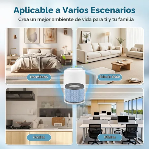 Vista 8 de Paquete de 2 filtros de repuesto C102 MA-01CW para purificador de aire Miko