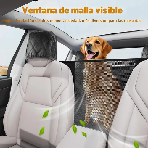 Vista 4 de PETICON Fundas de asiento para perro para Tesla Model 3 y Y con 2 protectores de puerta, hamaca para perro 100% impermeable para Tesla con ventana