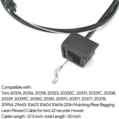 Vista 2 de 112-8818 Cable de freno para cortacésped Toro de 20 pulgadas de ensacado trasero y reciclador de 22 pulgadas 20314 20316 20323 20330 20331 20338