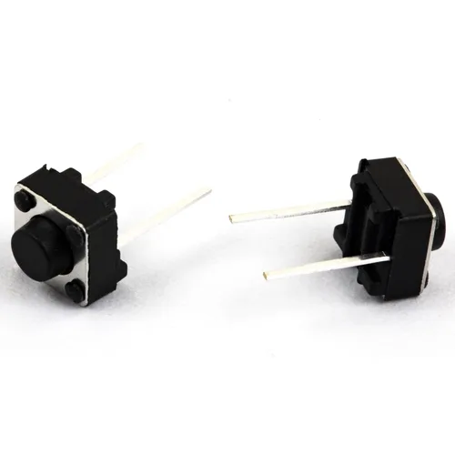 Vista 2 de Interruptor de botón táctil DIP 2PIN ON/OFF Horizontal Táctil Mini Micro Momentario Interruptor táctil 0.236x0.236x0.197 in (Paquete de 100 unidades)