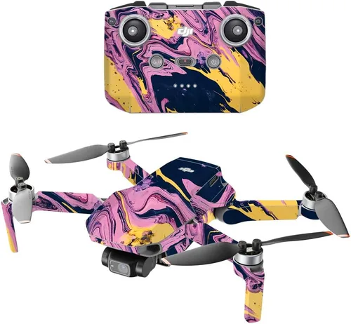 Vista 23 de MightySkins - Compatible con DJI Mini 2 Dron portátil - Aqua Swirl Funda protectora de vinilo duradera y única Fácil de aplicar, quitar