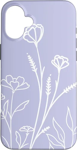 Vista 23 de Summer Wildflowers Pattern Pastel Design Floral Periwinkle Case for iPhone 17