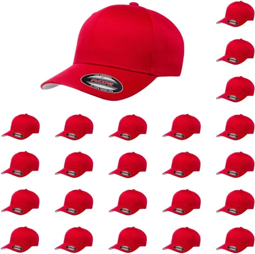 Vista 60 de Gorra de béisbol Flexfit Wooly Combed Premium de 6 paneles estructurada Ajuste elástico Paquete al por mayor disponible Negro