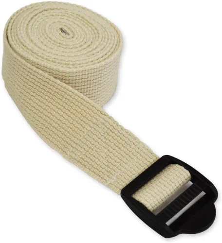 Vista 3 de YogaAccessories Correa de yoga de algodón con hebilla de cincha de 6