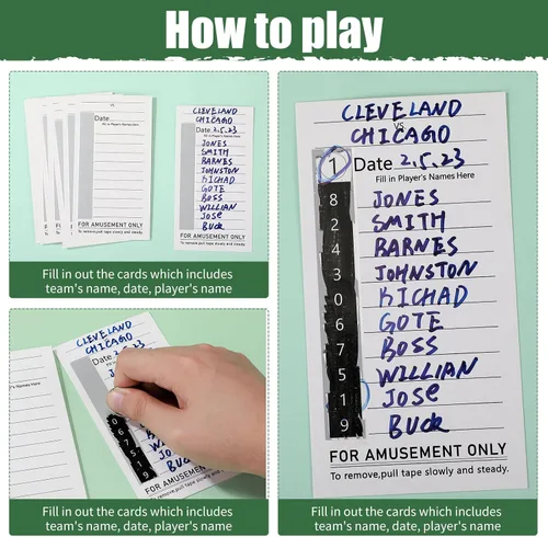 Vista 3 de 100 paquetes de 10 cartas deportivas de fútbol de líneas, 100 tarjetas de fútbol americano para piscina, 100 tarjetas de tira de béisbol sin
