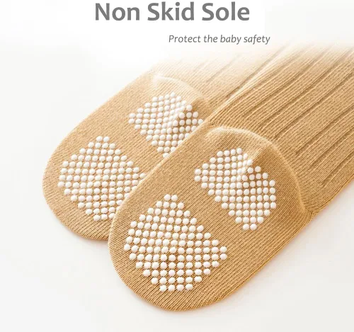 Vista 6 de Calcetines antideslizantes para bebés, calcetines antideslizantes para niñas y niños recién nacidos, calcetines antideslizantes casuales