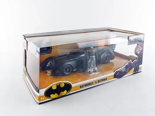 Vista 7 de Juguete para varón del Batimóvil de 1989 a escala 1:24 con muñeco de Batman, marca Jada Toys, línea Metals
