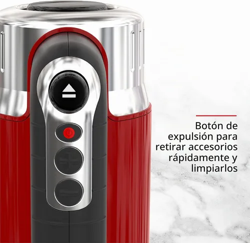 Vista 6 de Remington Russell Hobbs MX3100RDR - Batidora de mano estilo retro, 4 velocidades + Turbo Boost, color rojo