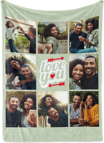 Vista 6 de Se envía al día siguiente, manta de fotos personalizada para un ser querido o alguien significativo, impresa en Estados Unidos, manta de fotos