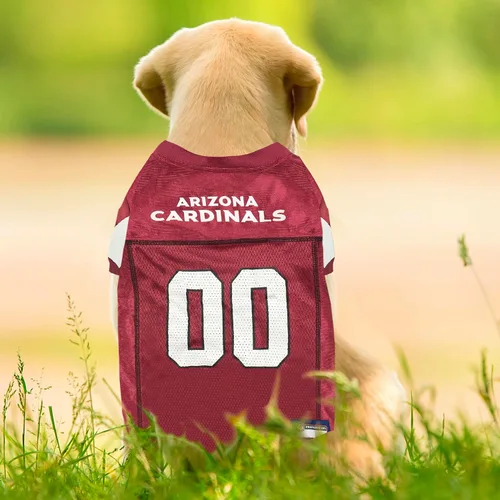 Vista 4 de Pets First NFL Arizona Cardinals Camiseta para Perro, Talla Extra Pequeña, Disfraz de Camiseta de Fútbol Americano para Mascota, Camiseta Deportiva