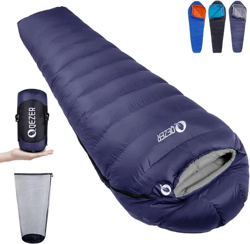 Vista 10 de Down Sleeping Bag for Adults, 0°F 10°F 15°F 20°F 600 Fill Power Mummy Lightweight Compact Cold and Warm Weather Backpacking Sleeping Bag for Camping