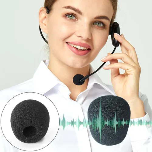 Vista 3 de SHIDU Paquete de 10 fundas de micrófono para auriculares de espuma