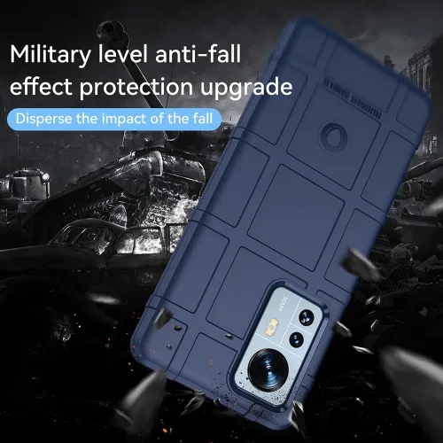 Vista 7 de Funda delgada para Xiaomi 12 Pro, resistente funda protectora con grado militar a prueba de golpes, probada contra caídas y cubierta protectora
