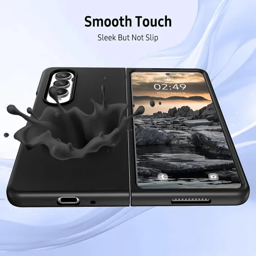 Vista 3 de Funda para Samsung Galaxy Z Fold 4, funda de silicona para Galaxy Z Fold 4 de silicona suave líquida Slim Fit a prueba de golpes Funda protectora
