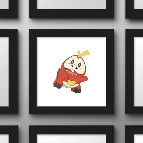 Vista 2 de Trends International Gallery Pops Pokémon - Póster de pared de Fuecoco, 12.00 x 12.00 pulgadas, versión de marco negro