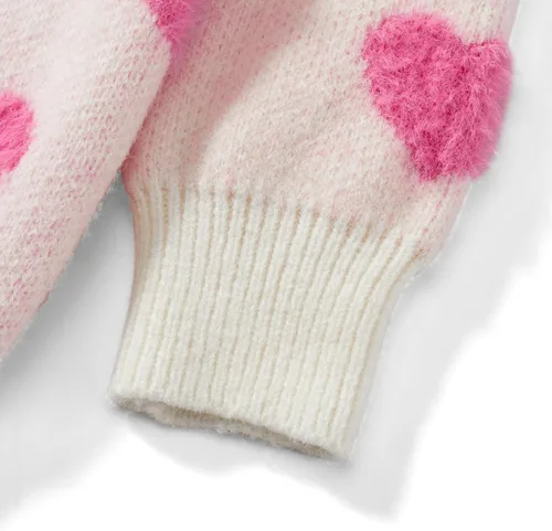 Vista 5 de BHMAWSRT Mommy and Me - Sudaderas de corazón para el día de San Valentín, suéteres de manga larga a juego para niñas, trajes de San Valentín