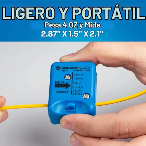 Vista 4 de Jonard Tools MS-6 - Cortadora de cables de fibra óptica de alcance medio (1,2 mm - 3 mm)
