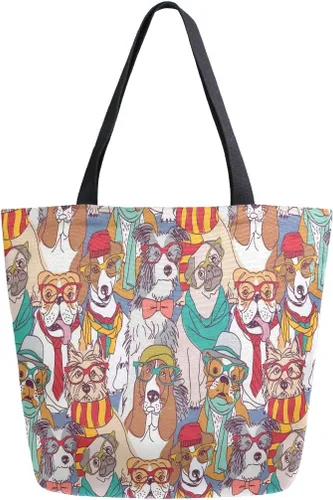 Vista 8 de Bolsa de comestibles de lona de cereza japonesa Bolso de libro casual de hombro