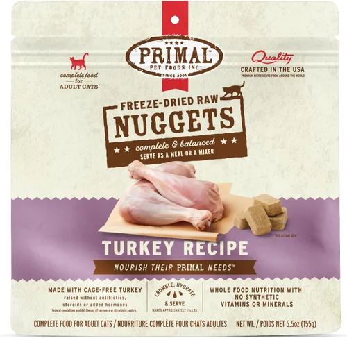 Vista 15 de Primal Nuggets de Alimento Crudo Liofilizado para Gatos de Res y Salmón, Comida Completa y Equilibrada o Topper, Premium, Saludable, Sin Granos