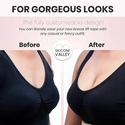 Vista 2 de Silicone Valley Breast Tape For Women- Boob Tape For Small & Large Breasts