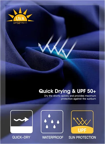 Vista 9 de Aleumdr Pantalones cortos largos de cintura alta para mujer de 8 pulgadas con bolsillo UPF 50+ con forro