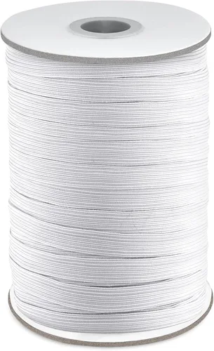 Vista 8 de Coopay Bandas elásticas planas de 100 yardas de largo, 1/2 pulgada de ancho, cuerda elástica plana para coser proyectos de bricolaje, artes y Negro