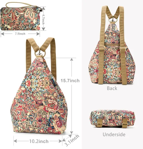 Vista 2 de Black Butterfly - Mochila prémium para mujer estilo bohemio casual moderna ligera y pequeña