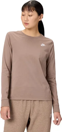 Vista 11 de Nike Sportswear Club - Camiseta de manga larga para mujer Negro/Blanco