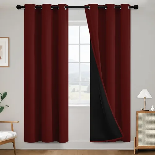Vista 92 de SimpleHome - Cortinas opacas 100% para recámara, cortinas de ventana con ojales beige, con aislamiento térmico, cortinas de oscurecimiento