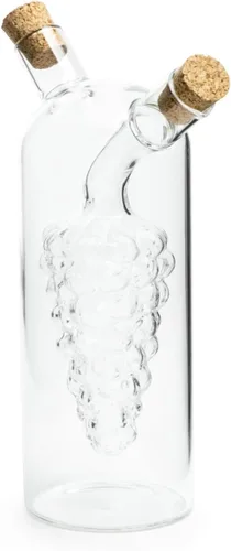 Vista 5 de Fox Run Botella dispensadora de aceite y vinagre con motivo de uva 7050 Run - Vaso de borosilicato transparente
