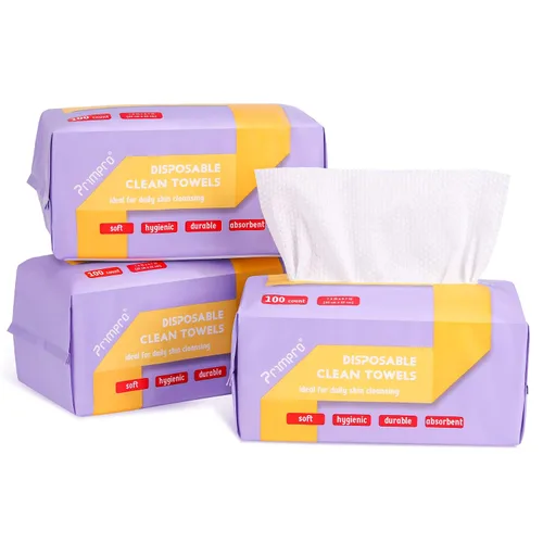 Vista 9 de 100 toallas faciales desechables, ultra suaves, sin pelusas, toallitas secas biodegradables de limpieza facial (100 unidades, 1 paquete)