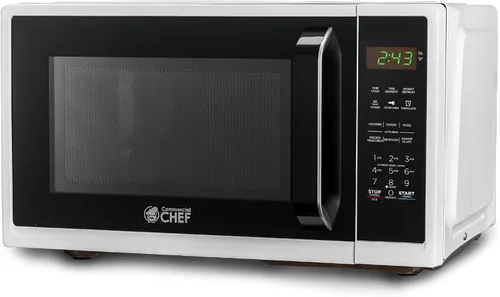 Vista 10 de Microondas Commercial CHEF de 0.7 pies cúbicos con 10 niveles de potencia, microondas de 700 W con pantalla digital, con cerradura de seguridad