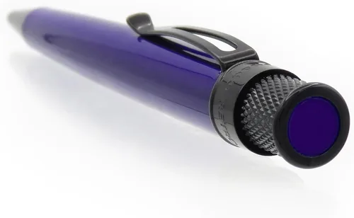 Vista 2 de Retro 51 Tornado™ Stealth - Bolígrafo roller color morado medianoche