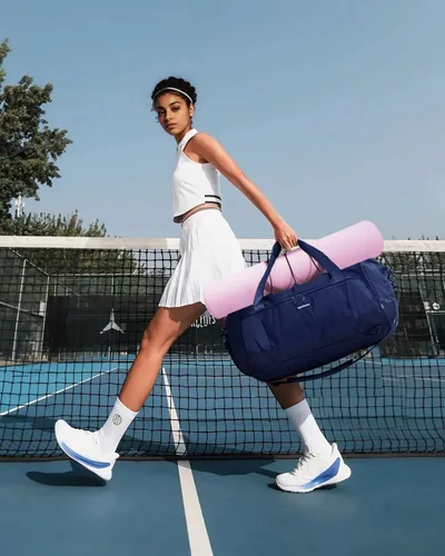 Vista 2 de Sportsnew Bolsa de gimnasio para mujeres y hombres con compartimento para zapatos, bolsillo húmedo, bolsa de lona para hombre para viajes
