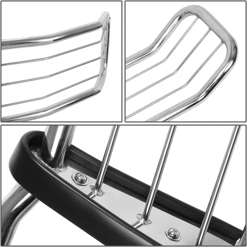 Vista 4 de DNA MOTORING GRILL-G-074-SS Protector de Parrilla de Parachoques Delantero de Acero Inoxidable Compatible con Silverado 1500 07-13