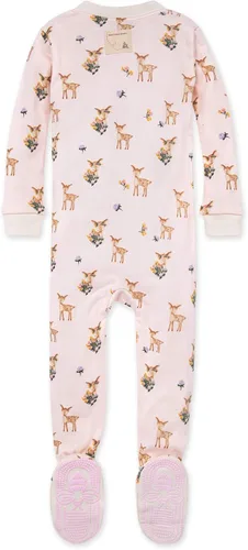 Vista 2 de Burt's Bees Baby - Pijama para niña, con cremallera delantera y pies cerrados antideslizantes, de algodón orgánico 100%, para niñas pequeñas