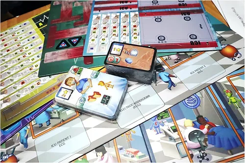 Vista 3 de Artipiagames Rush M.D.: Expansión UCI - Juego de mesa cooperativo Artipia Games, colocación de trabajadores, estrategia, edades 14+, 1-4 jugadores