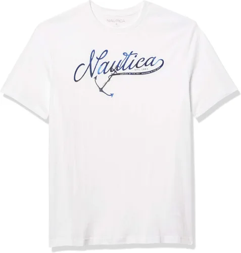 Vista 15 de Nautica - Camiseta de manga corta para hombre, 100% algodón, serie náutica con estampa gráfica Rojo náutico