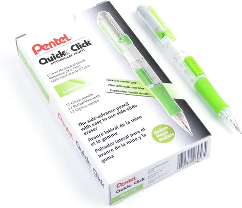 Vista 17 de Pentel QUICK CLICK - Portaminas (0.020 in), barril violeta, caja de 12 lápices (PD215V)