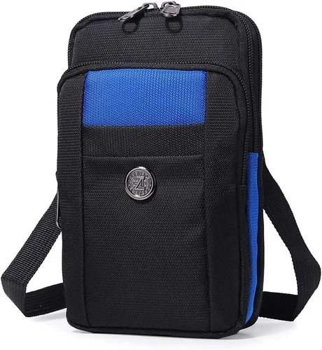Vista 9 de Senient Wolf impermeable de nailon multifuncional teléfono Crossbody cintura cartera viaje pasaporte bolsa