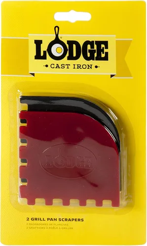 Vista 3 de Espátulas para sartenes tipo parrilla fabricación Lodge SCRAPERGPK, Rojo y negro