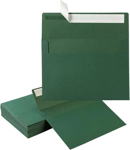 Vista 11 de Paquete de 50 sobres de 5 x 7 de colores autosellados para bodas, invitaciones de fiesta, tarjetas de felicitación, anuncios, fotos, 5.24 x 7.21