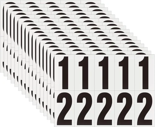 Vista 8 de Números adhesivos de 1.5 pulgadas para buzón, números de casa, adhesivo reflectante de números, calcomanías de buzón, número de dirección