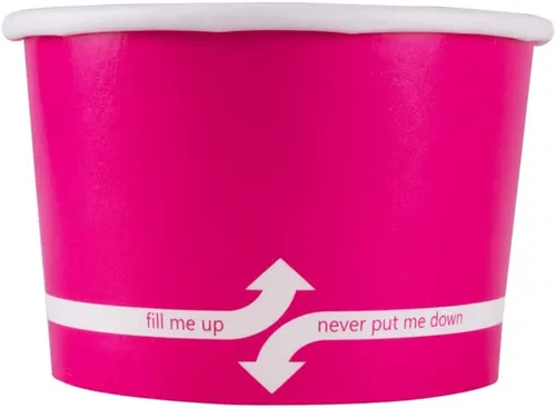 Vista 16 de Karat [473ml - 1000 uds] Tazas de papel para sopa y helado para alimentos fríos/calientes - Ideal para sopa, helado y aperitivos - Con lunares