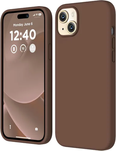 Vista 27 de Compatible con iPhone 15, funda de silicona líquida, funda protectora de cuerpo completo a prueba de golpes [forro de microfibra suave], funda Azul